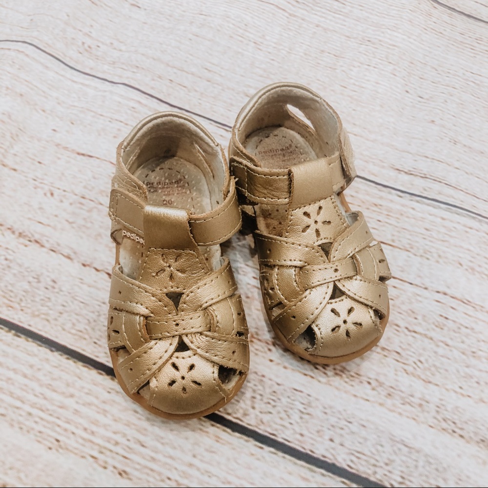PediPed Gold Sandals